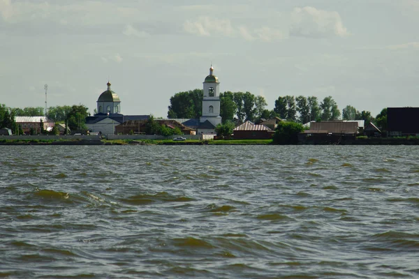 Staromaynsky Bay Volga Nehri'nin. — Stok fotoğraf