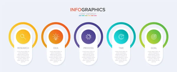 stock vector Infographic design with icons and 5 options or steps. Thin line vector. Infographics business concept. Can be used for info graphics, flow charts, presentations, web sites, banners, printed materials.