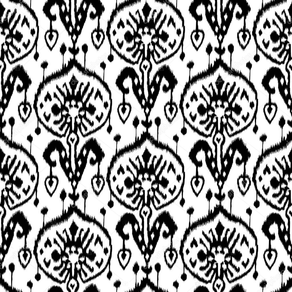 Oriental pattern. Silk pattern. Cotton pattern. Adras. Ikat.