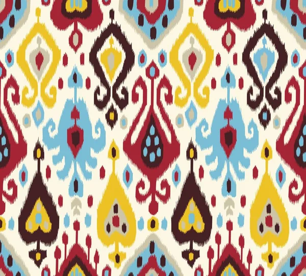 Oriental pattern. Silk pattern. Cotton pattern. Adras. Ikat. — Stock Vector