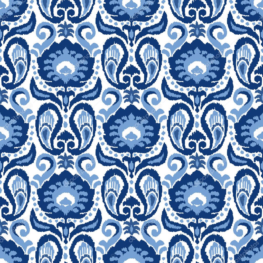 Oriental pattern. Silk pattern. Cotton pattern. Adras. Ikat.