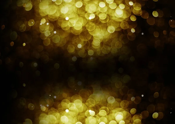ライトゴールド カラー黒背景のボケ味 — ストック写真