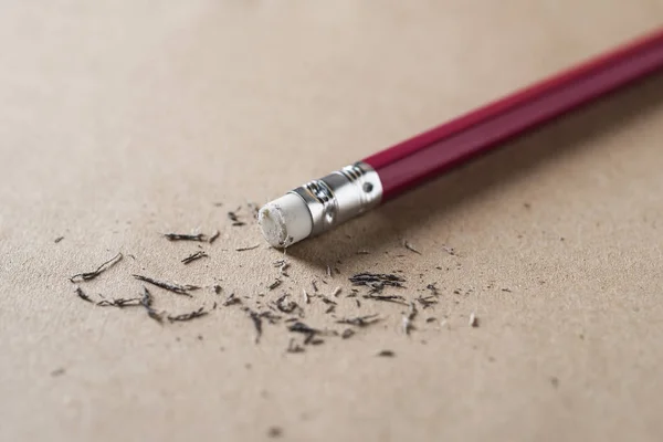 Gomma e concetto di matita errore — Foto Stock