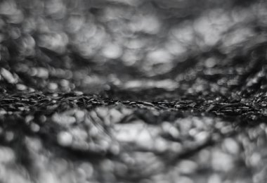 Glitter bokeh ışık soyut gümüş siyah arka plan üzerine 