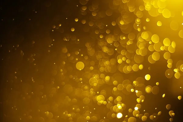 Bokeh luce oro colore nero sfondo — Foto Stock