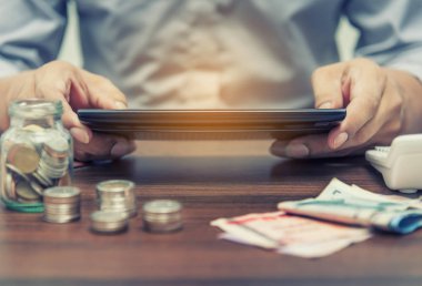 Online Bankacılık ve Finans konsepti için internet bankacılığı