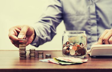 Kaydetmek para ve Finans iş kavramı için banka hesabı