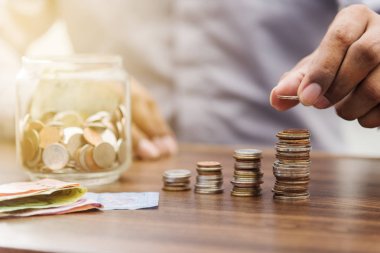 Para ve Finans iş kavramı için bankacılık hesap kaydetme