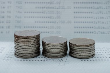 Para ve Finans iş kavramı için bankacılık hesap kaydetme