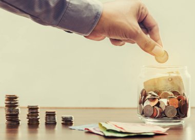 Para ve Finans iş kavramı için bankacılık hesap kaydetme