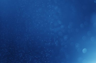 Parlak ışık soyut mavi bokeh bulanık Noel arka plan 