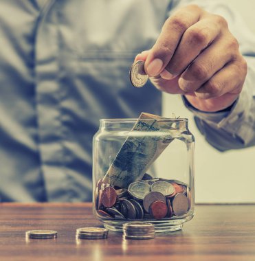 Finans iş kavramı için emeklilik için tasarruf