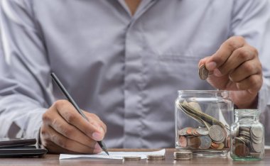 Kaydetmek para ve Finans iş kavramı için banka hesabı