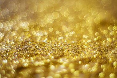 Glitter ışık soyut altın bokeh bulanık arka plan 