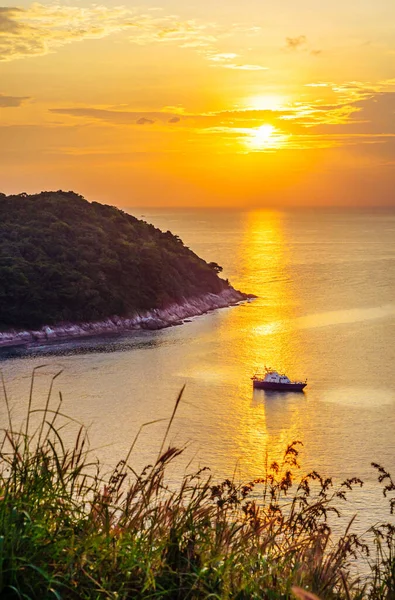 Sea Sunset Sunrise Colorful Sky Cloud Sunlight Twilight — Stock Photo, Image