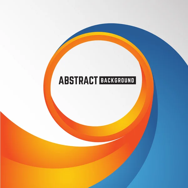 Abstrakte orange und blaue Kurve Kreis Hintergrund — Stockvektor