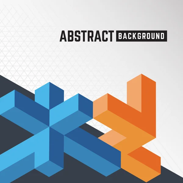 Abstrakte 3d orange und blaue Element Hintergrund — Stockvektor