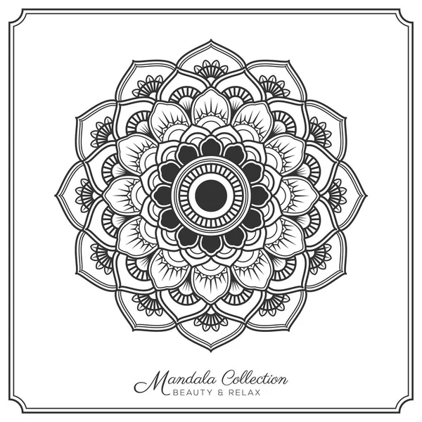Mandala dekorative Tätowierung und Ornament-Design — Stockvektor