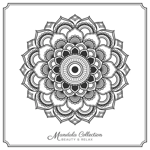 Diseño decorativo mandala tatuaje y ornamento — Archivo Imágenes Vectoriales