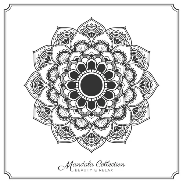 Mandala dekorative Tätowierung und Ornament-Design — Stockvektor