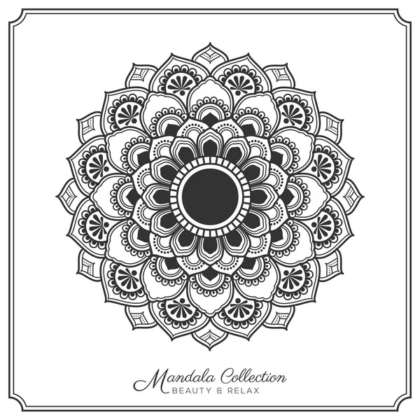 Mandala dekoratif dövme ve süsleme tasarlamak — Stok Vektör