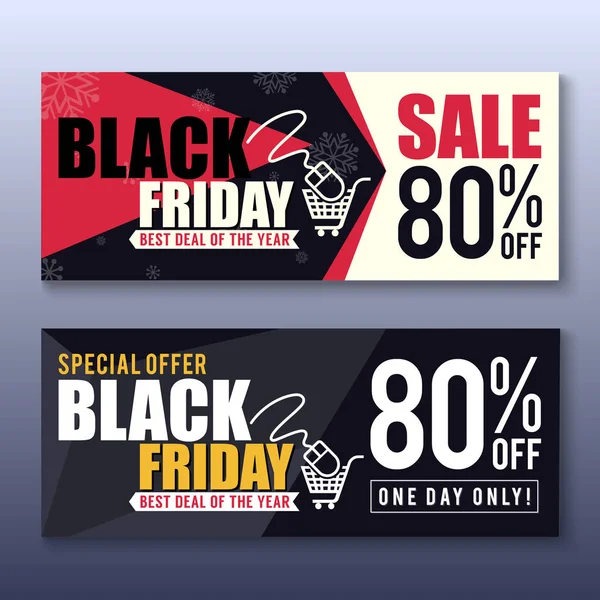 Black Friday Verkauf Banner Hintergrund — Stockvektor