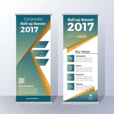 Banner tasarım şablonu olarak dikey topla