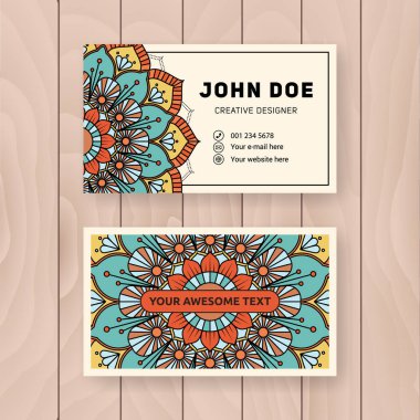 Yaratıcı yararlı iş adı kart tasarımı