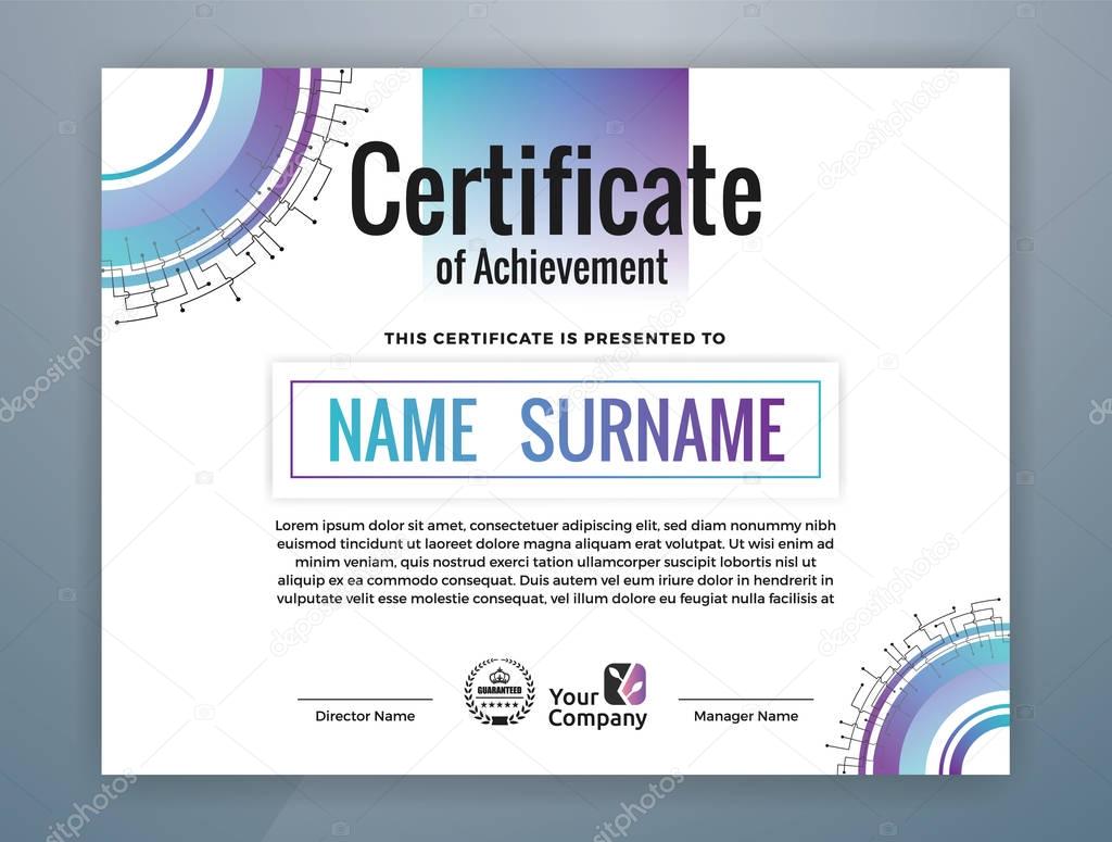 Modern Professional Certificate Template Design