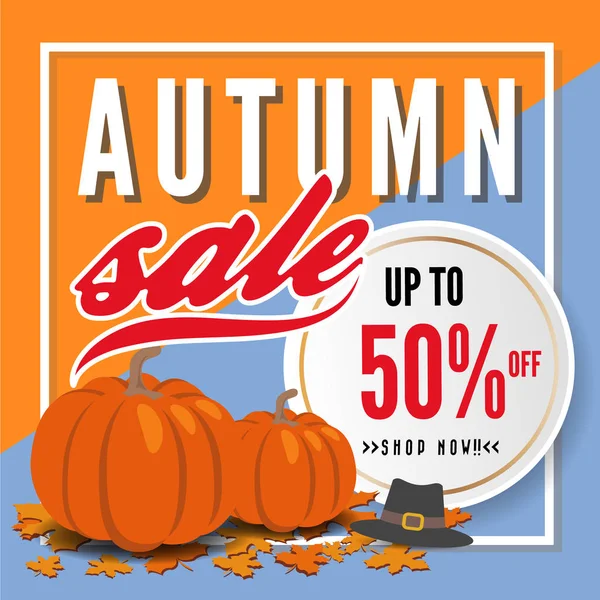 Sonbahar satış banner arka plan şablonu tasarımı