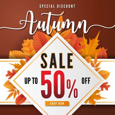 Sonbahar Satılık sbanner arka plan tasarım