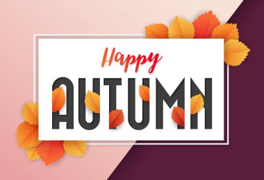 Mutlu sonbahar arka plan tasarım