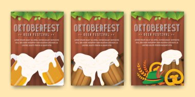 Oktoberfest bira Festivali reklam afiş ve el ilanı templat