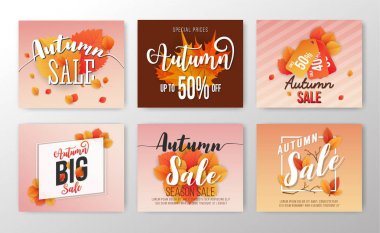 Sonbahar satış banner arka plan tasarımı