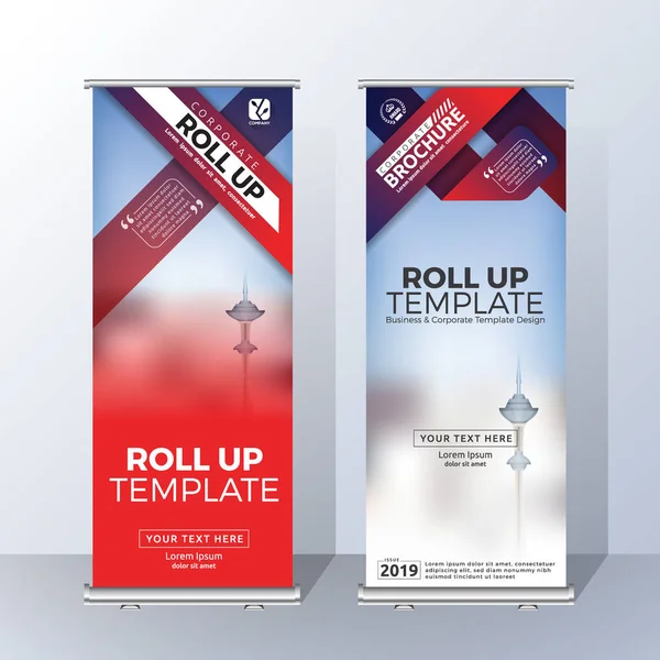 Dikey olarak topla bildiri için Banner şablon tasarımı ve reklam