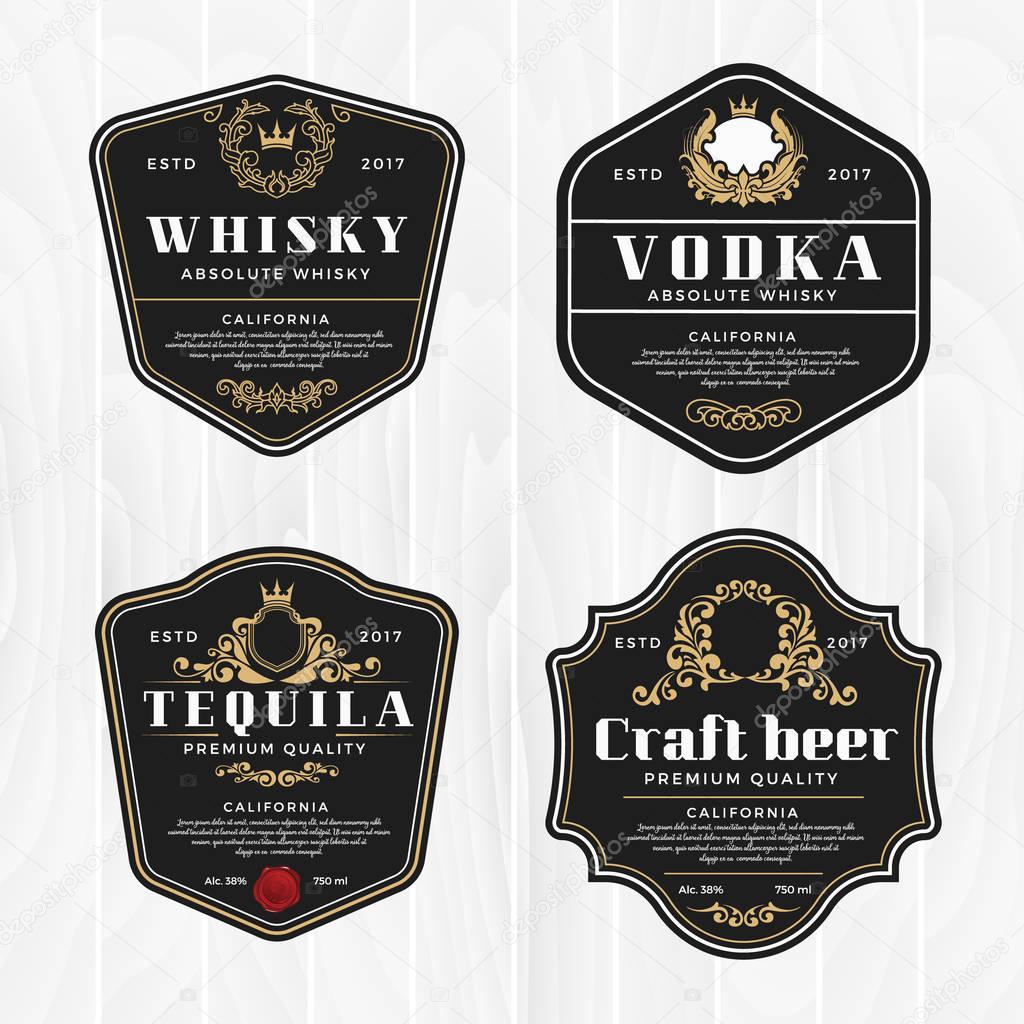 Classic vintage frame for labels, banner and other design. Suitable for whiskey, beer and premium product.