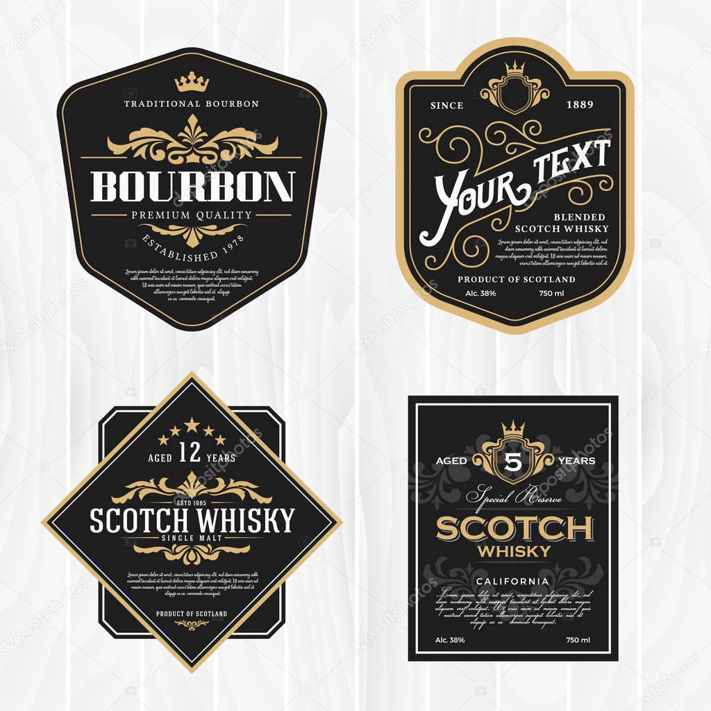 Classic vintage frame for labels, banner and other design. Suitable for whiskey, beer and premium product.