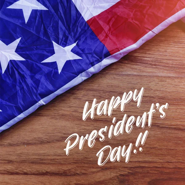 Happy Presidents Day Typographie avec USA Flag Scene. Illus photo — Photo