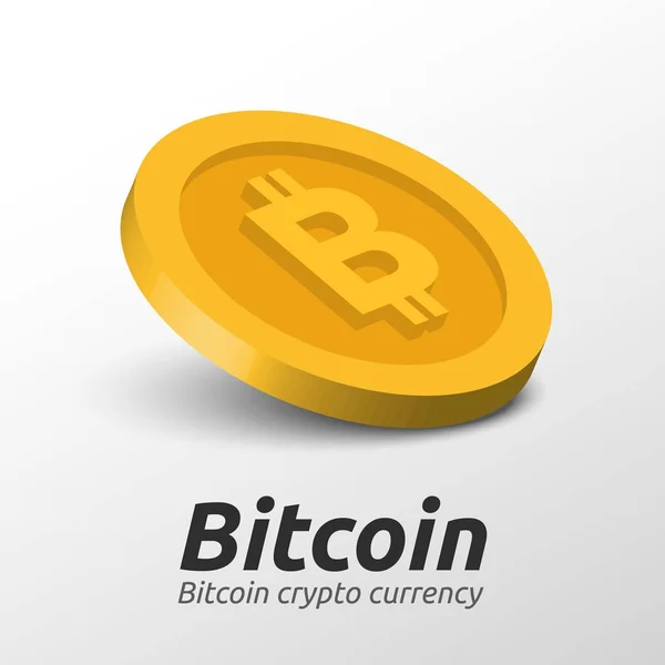 Золотий Bitcoin Символи Фону Blockchain Технологія Cryptocurrency Літера Монети Векторні — стоковий вектор