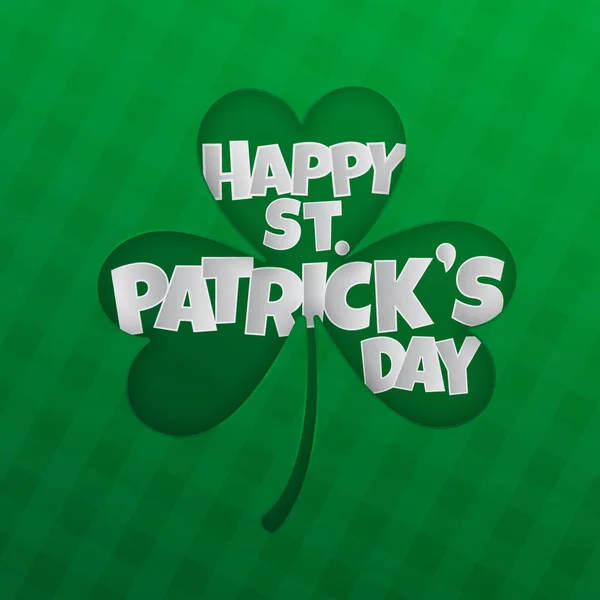 Feliz día de San Patricio Tarjeta de felicitación estacional Fondo — Vector de stock