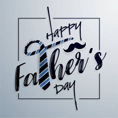 Mutlu Babalar günü tipografi tebrik kartı