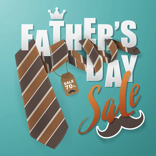 Vatertag Grußkarte Hintergrund-Design mit Krawatte — Stockvektor