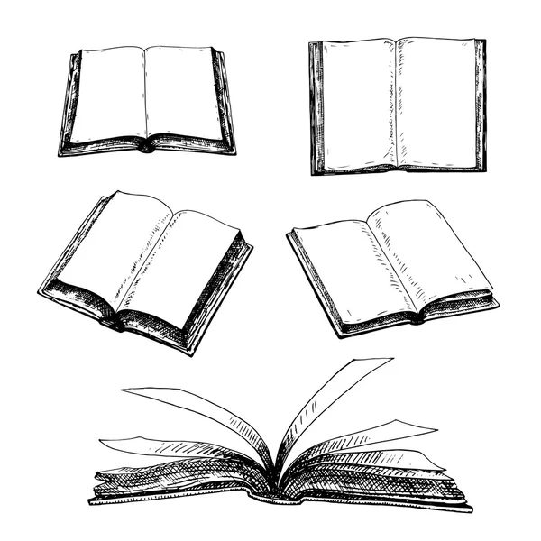 Hand drawn set of books. — Διανυσματικό Αρχείο