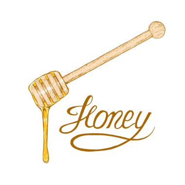 Elle çizilmiş tatlım sopa damla ile. Vektör çizimi