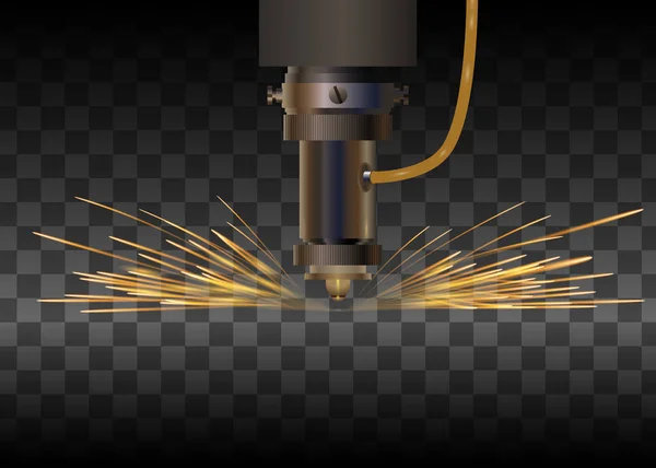 Lazer makine metal için. Vektör çizim.