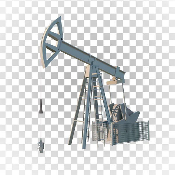 Plataforma de petróleo. Taladro de petróleo aislado. Imagen vectorial . — Vector de stock