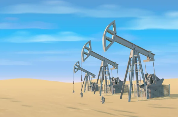 Des plates-formes pétrolières. Fond de forage pétrolier. Image vectorielle . — Image vectorielle