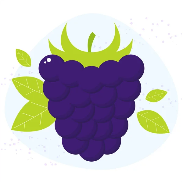 Vektor-Blackberry-Symbol. flache Karikatur Beere Illustration — Stockvektor