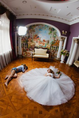 Genç seksi fotoğraf gelin fotoğraf çekmek