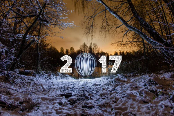 2017 New Year greeting card — Stock Photo, Image